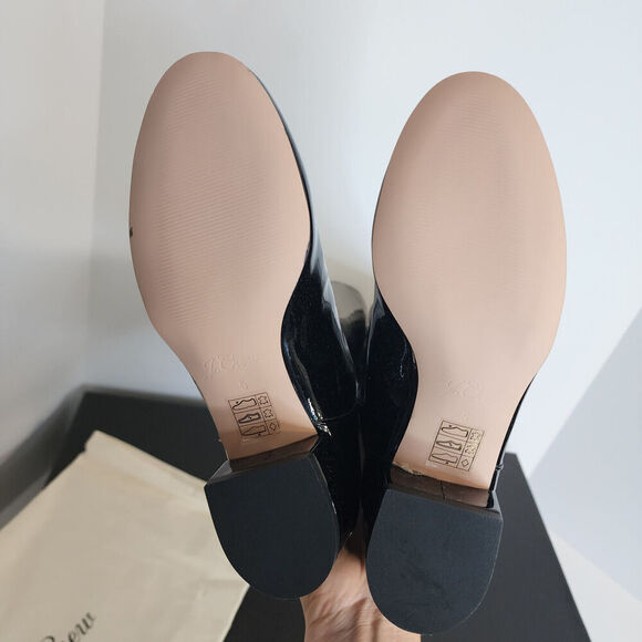 J. Crew Italian Black Patent Leather Boots Women's SZ 5 - #BM706 - New in Box! - Picture 6 of 9